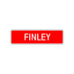 Finley Street Sign Children Name Room Plate