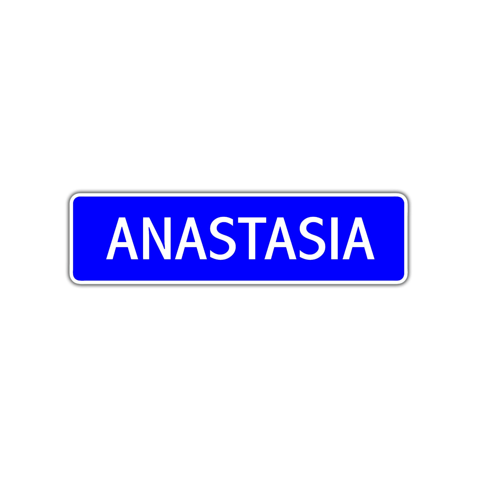 Anastasia Street Sign Children Name Room Plate