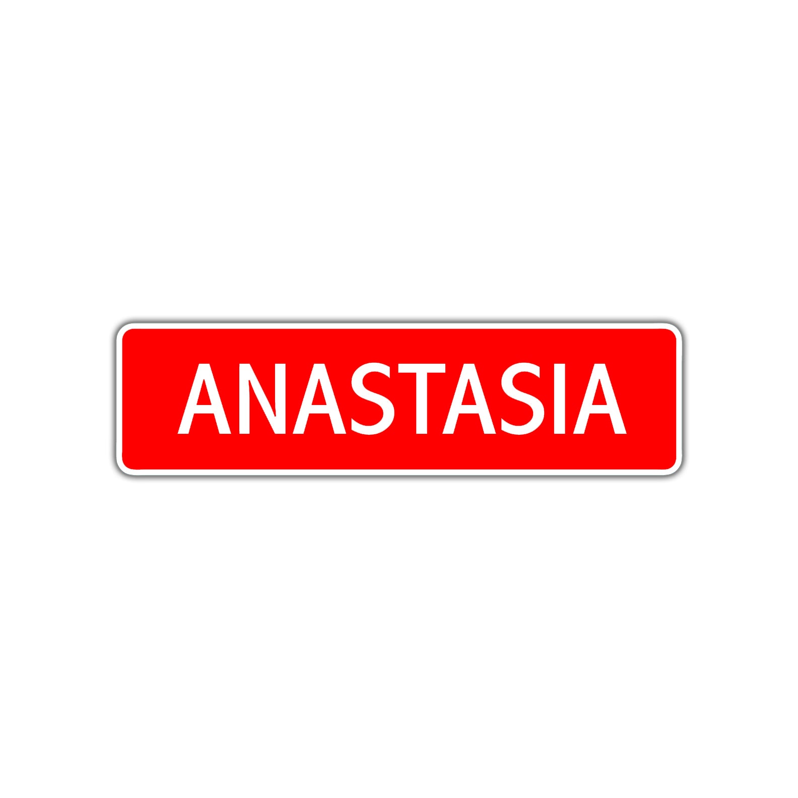Anastasia Street Sign Children Name Room Plate
