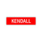 Kendall Street Sign Children Name Room Plate