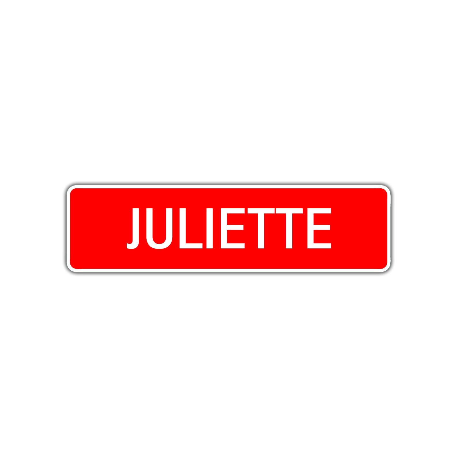 Juliette Street Sign Children Name Room Plate