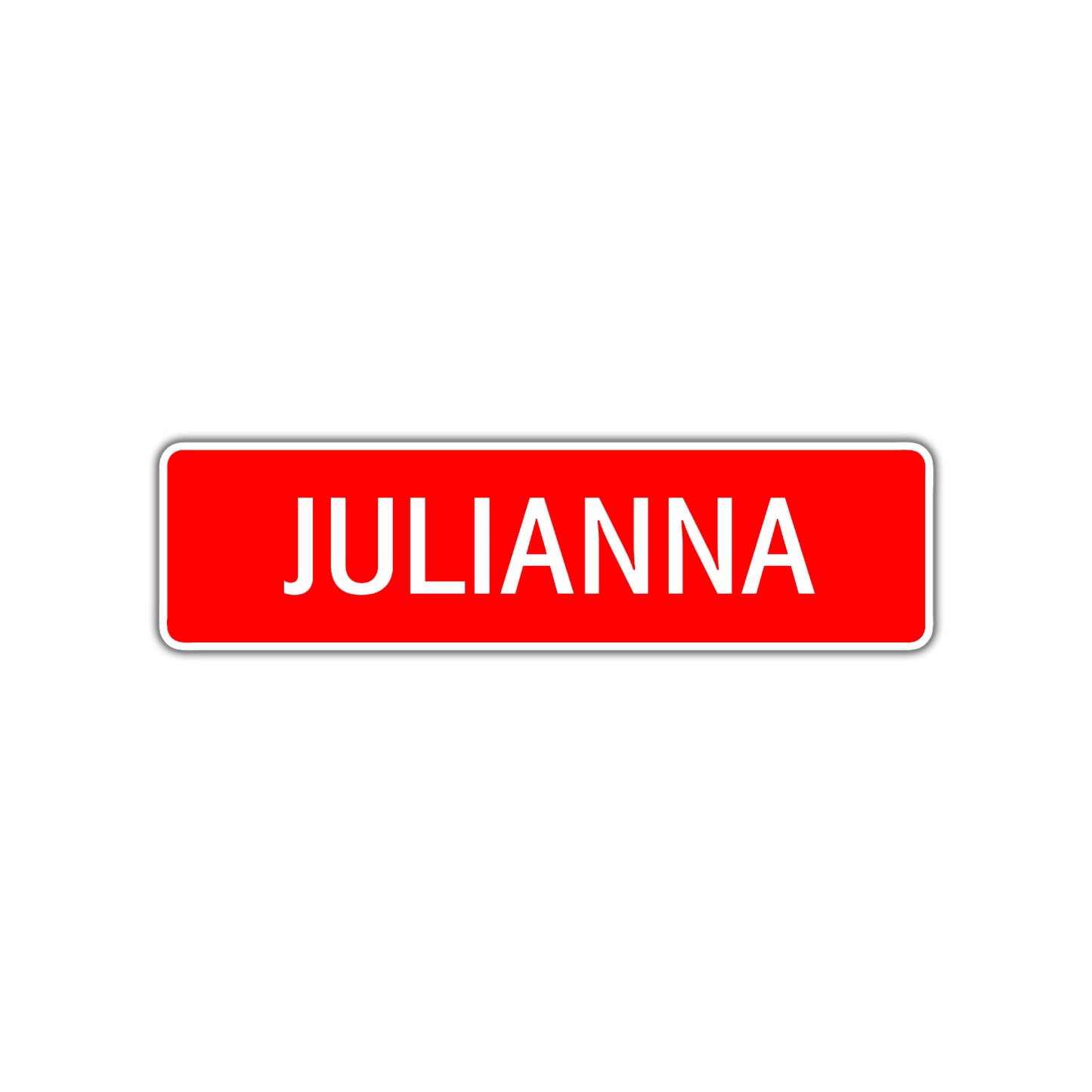 Julianna Street Sign Children Name Room Plate