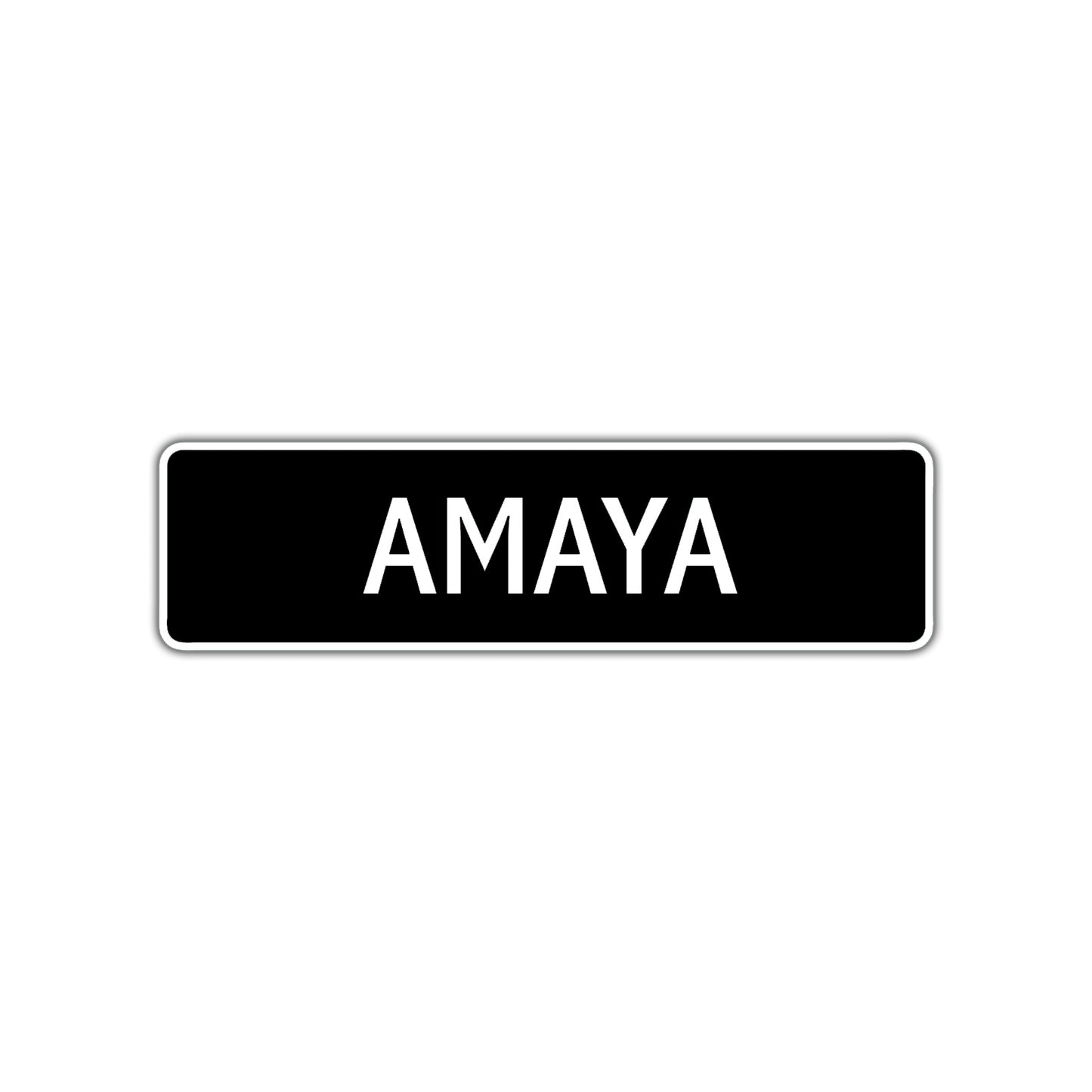 Amaya Street Sign Children Name Room Plate