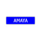 Amaya Street Sign Children Name Room Plate