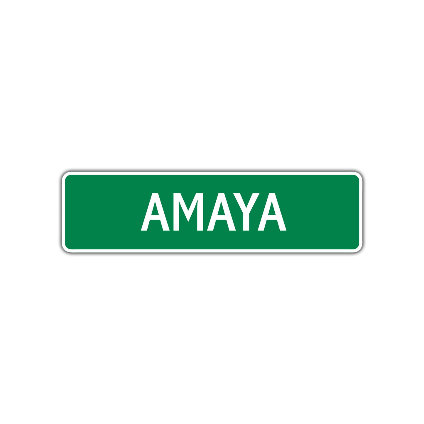 Amaya Street Sign Children Name Room Plate