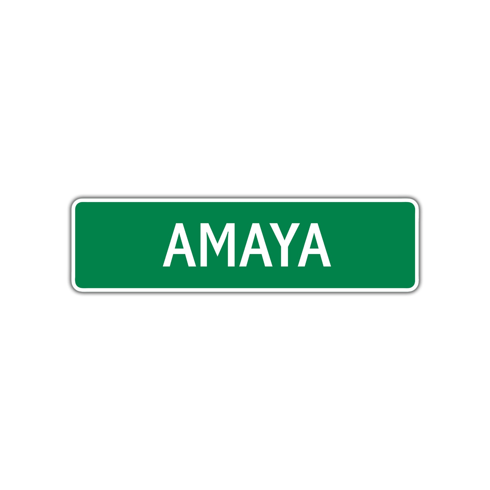 Amaya Street Sign Children Name Room Plate