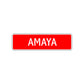 Amaya Street Sign Children Name Room Plate