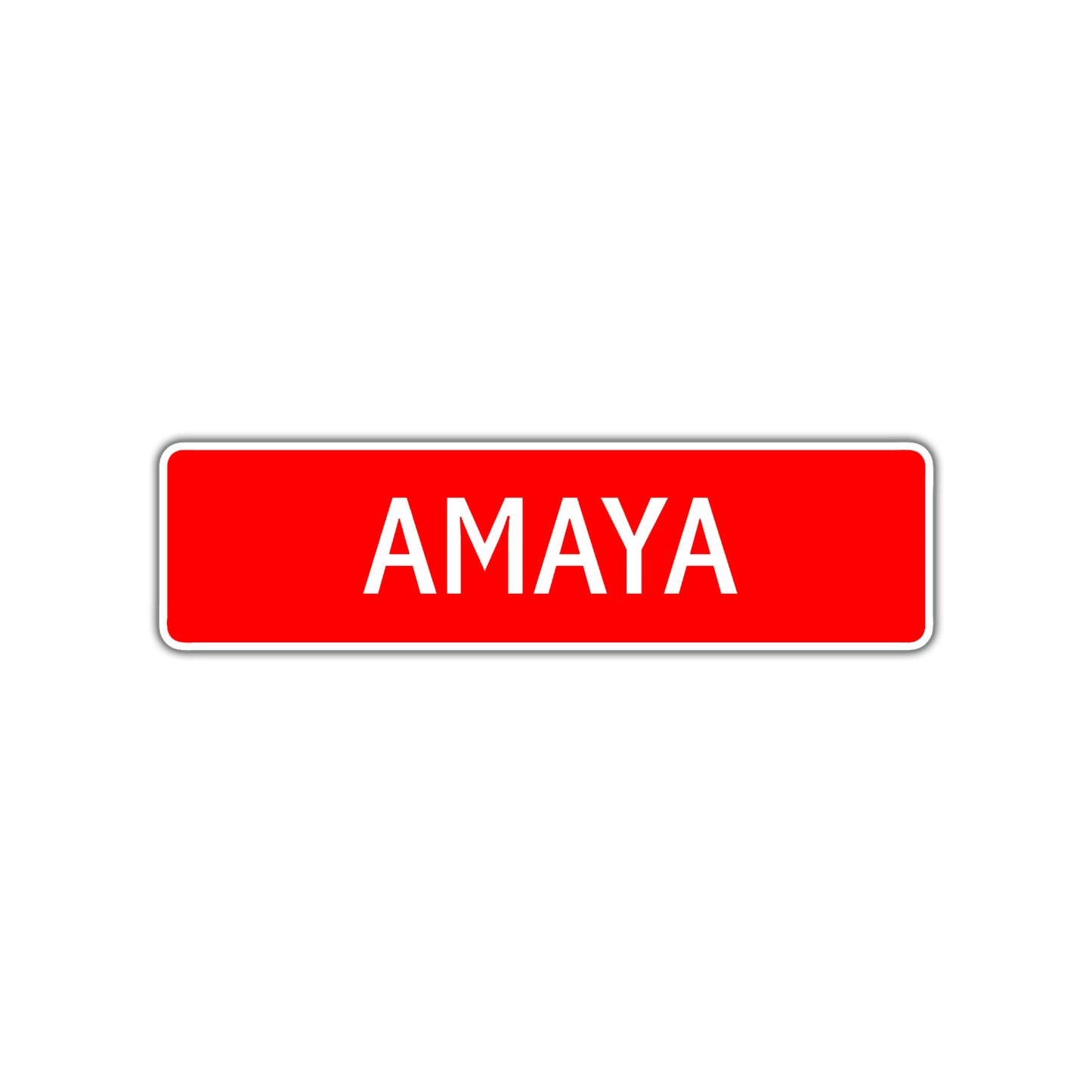 Amaya Street Sign Children Name Room Plate
