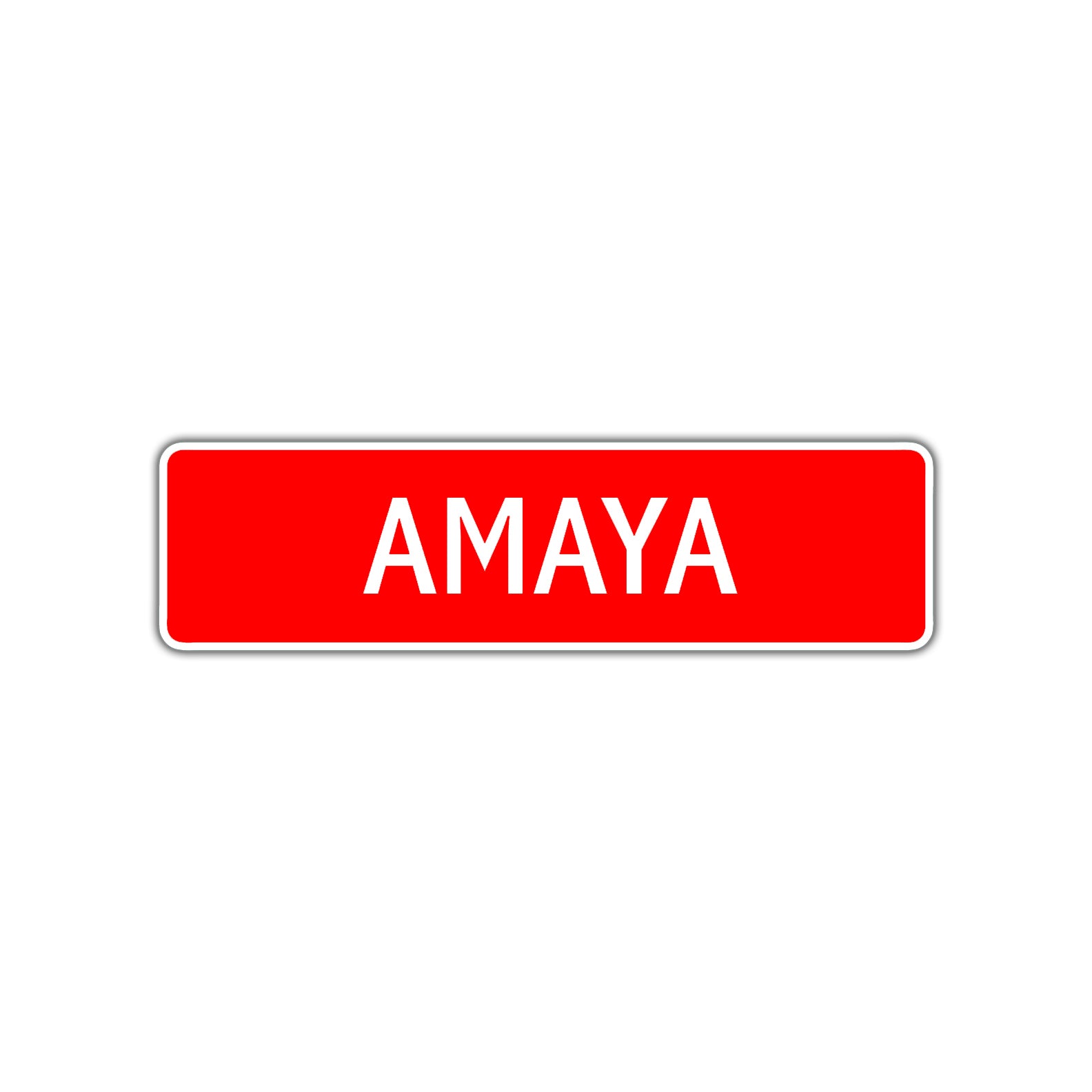 Amaya Street Sign Children Name Room Plate