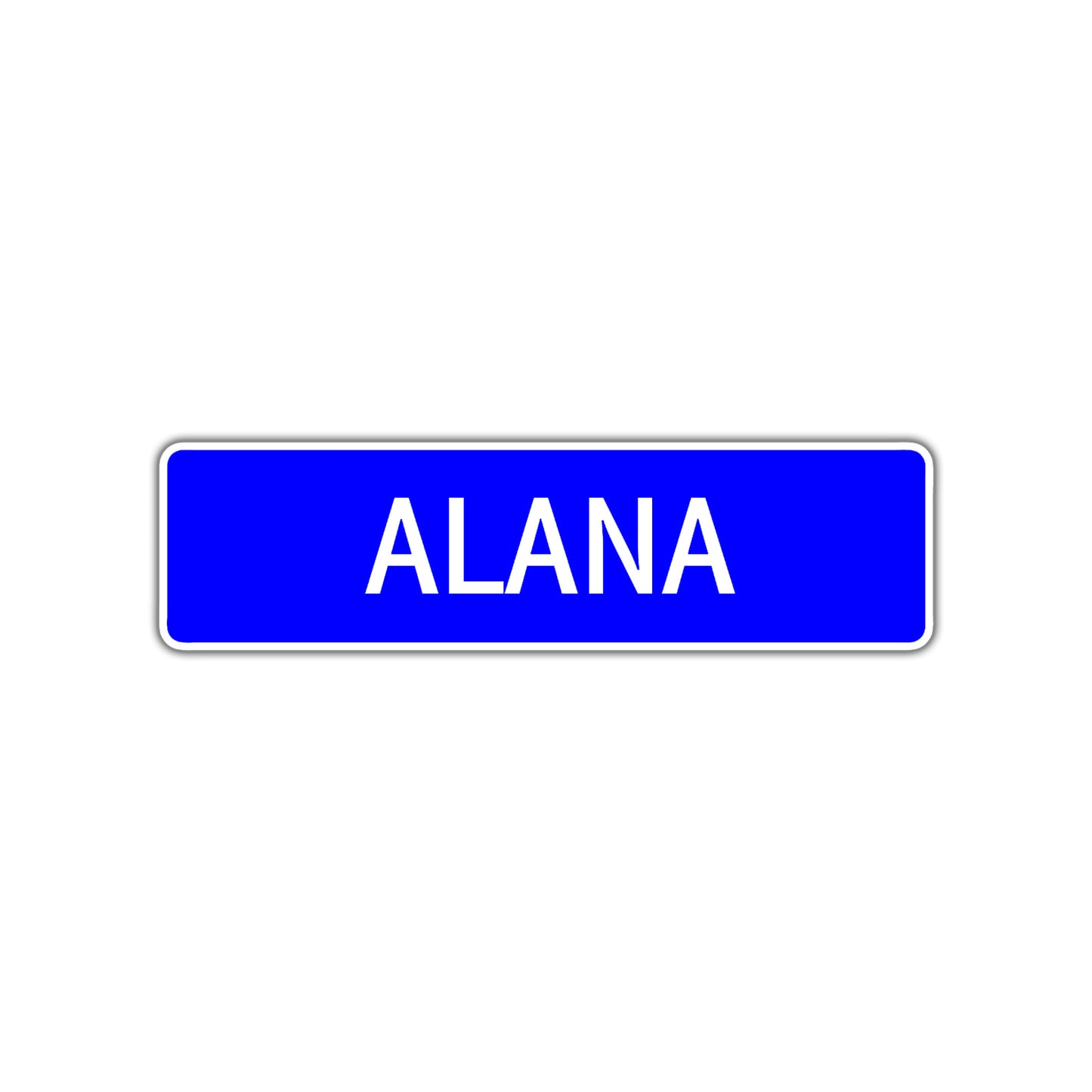 Alana Street Sign Children Name Room Plate