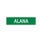 Alana Street Sign Children Name Room Plate