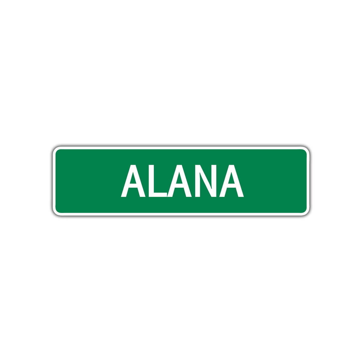 Alana Street Sign Children Name Room Plate