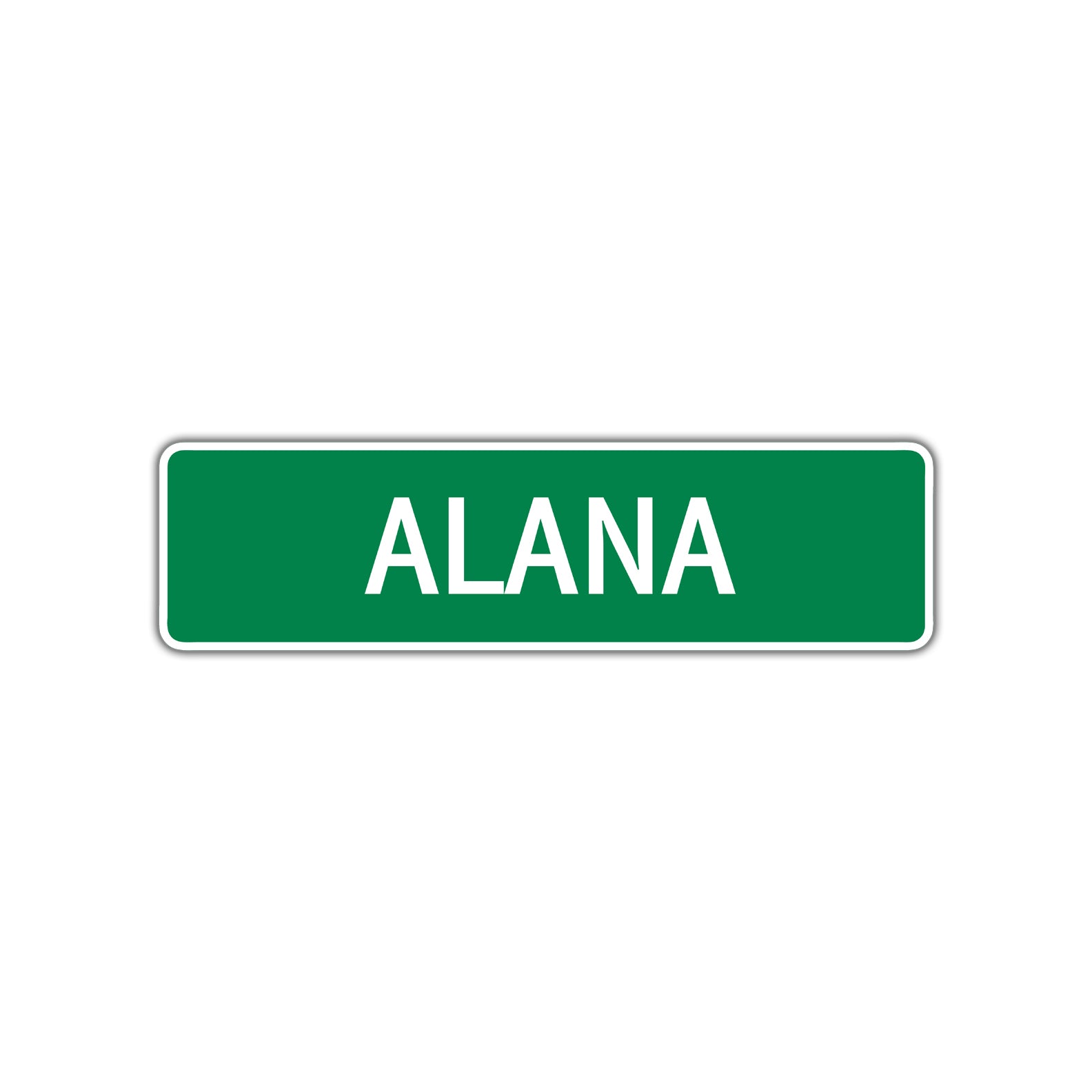Alana Street Sign Children Name Room Plate