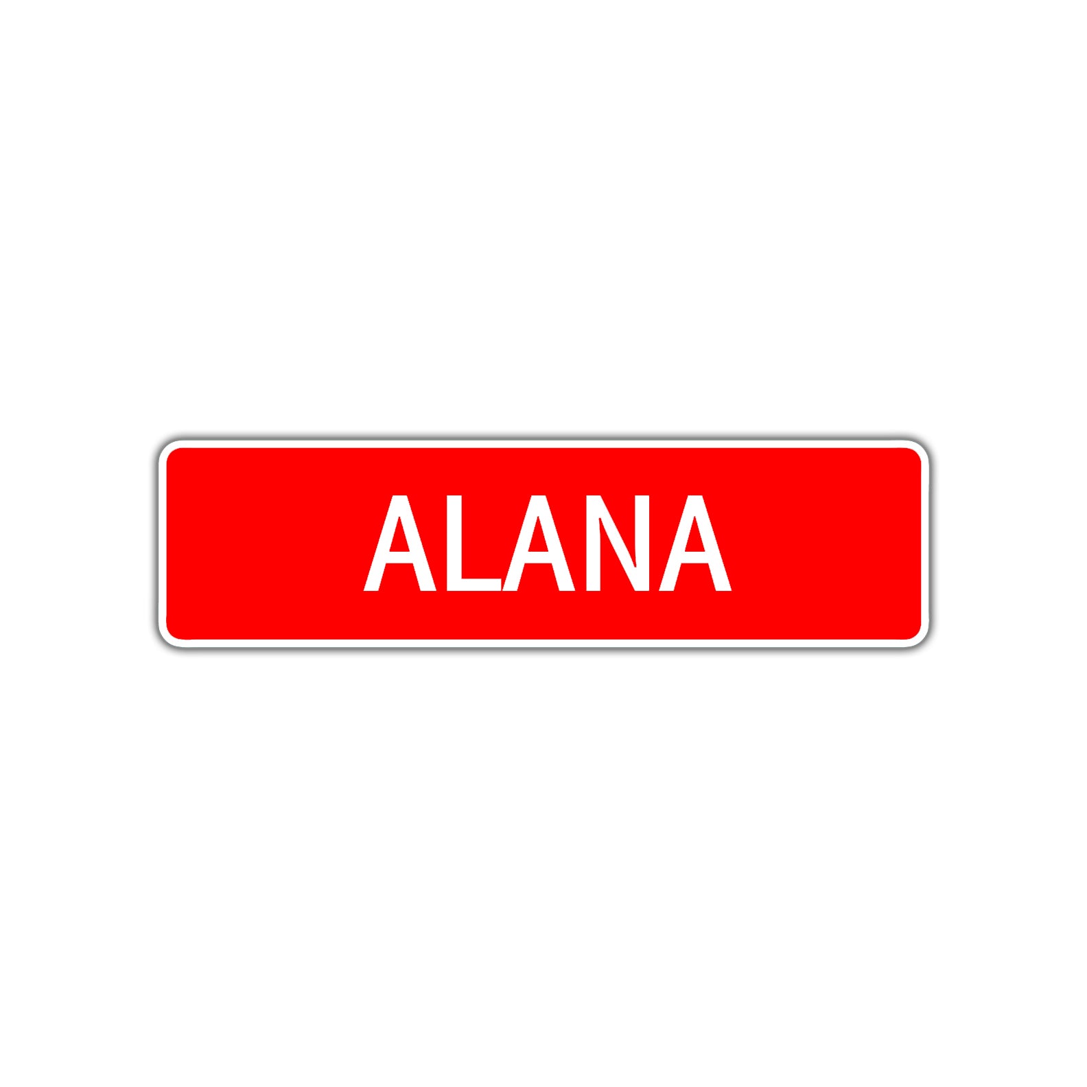 Alana Street Sign Children Name Room Plate