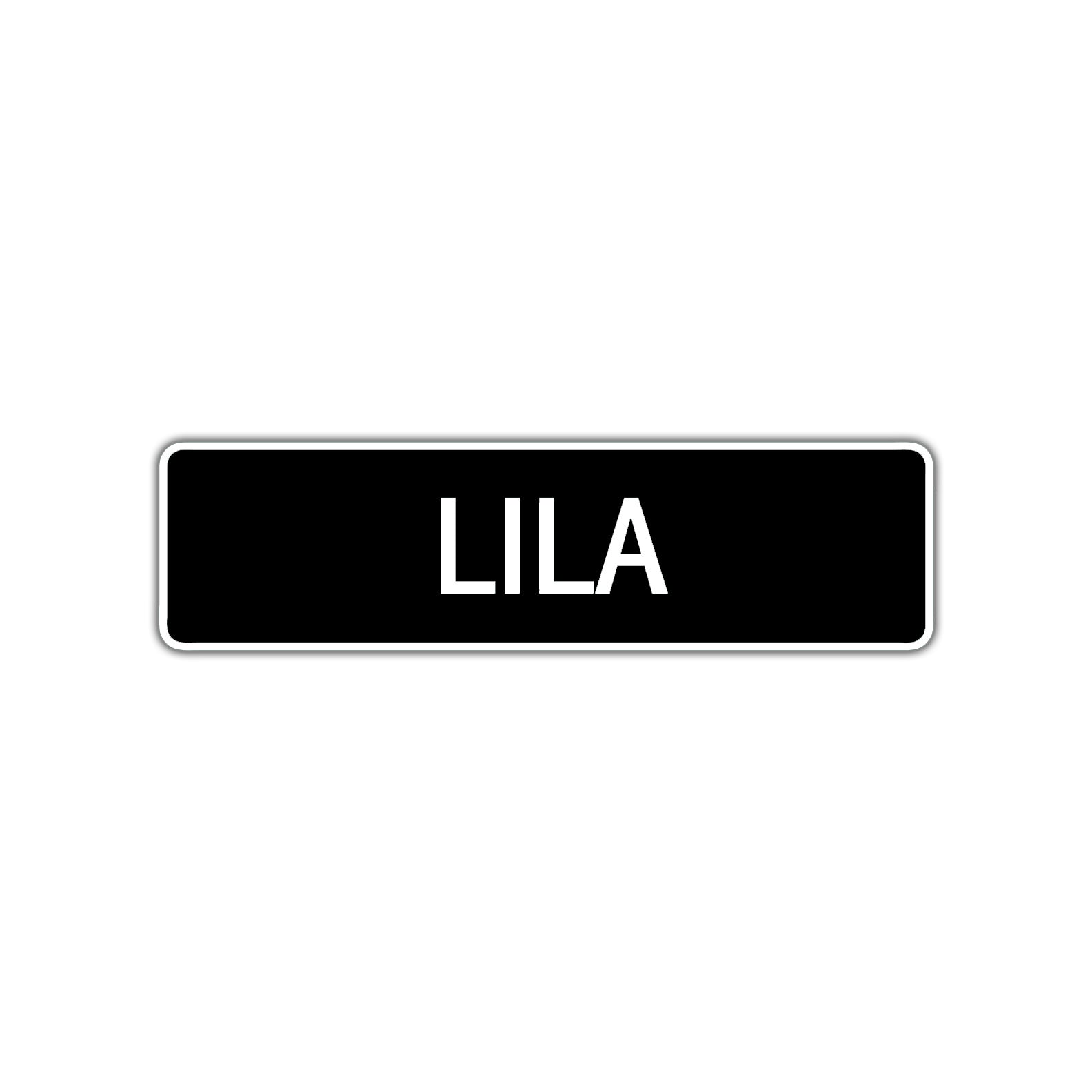 Lila Street Sign Children Name Room Plate