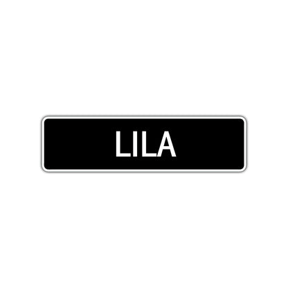 Lila Street Sign Children Name Room Plate