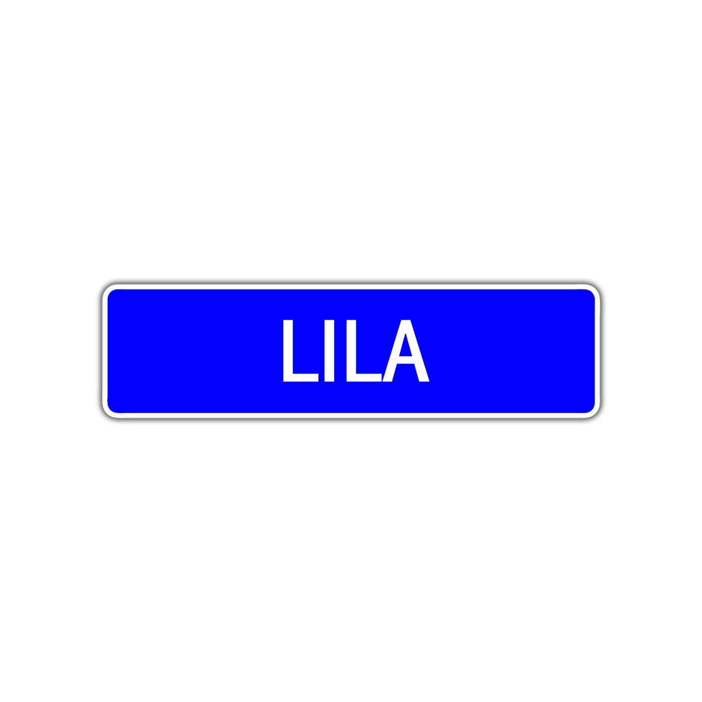 Lila Street Sign Children Name Room Plate