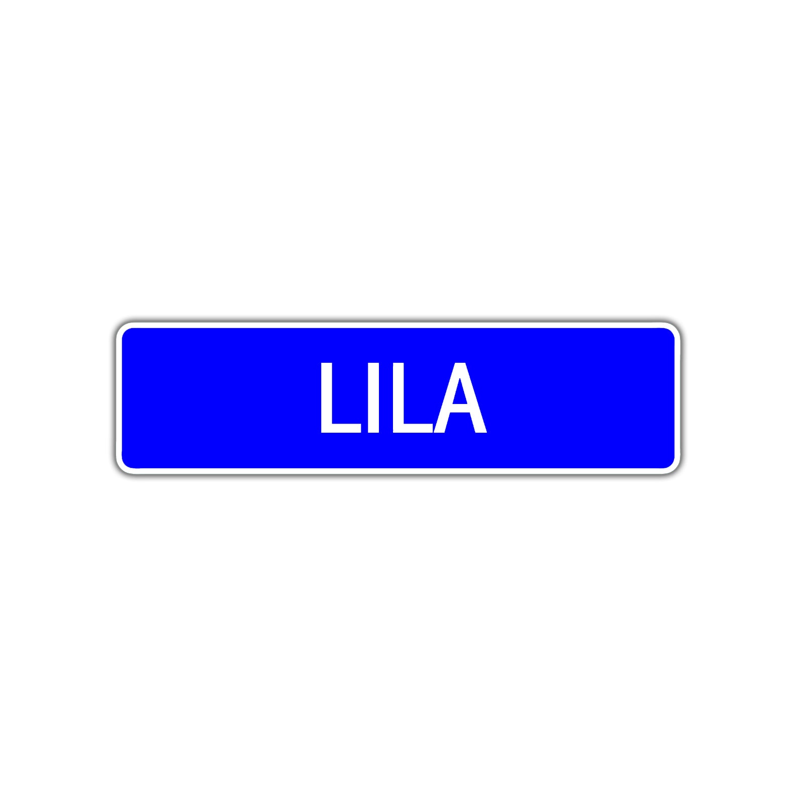 Lila Street Sign Children Name Room Plate