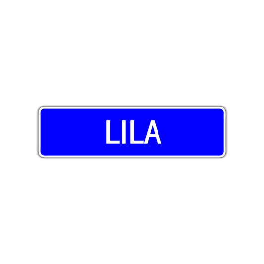 Lila Street Sign Children Name Room Plate
