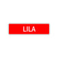 Lila Street Sign Children Name Room Plate
