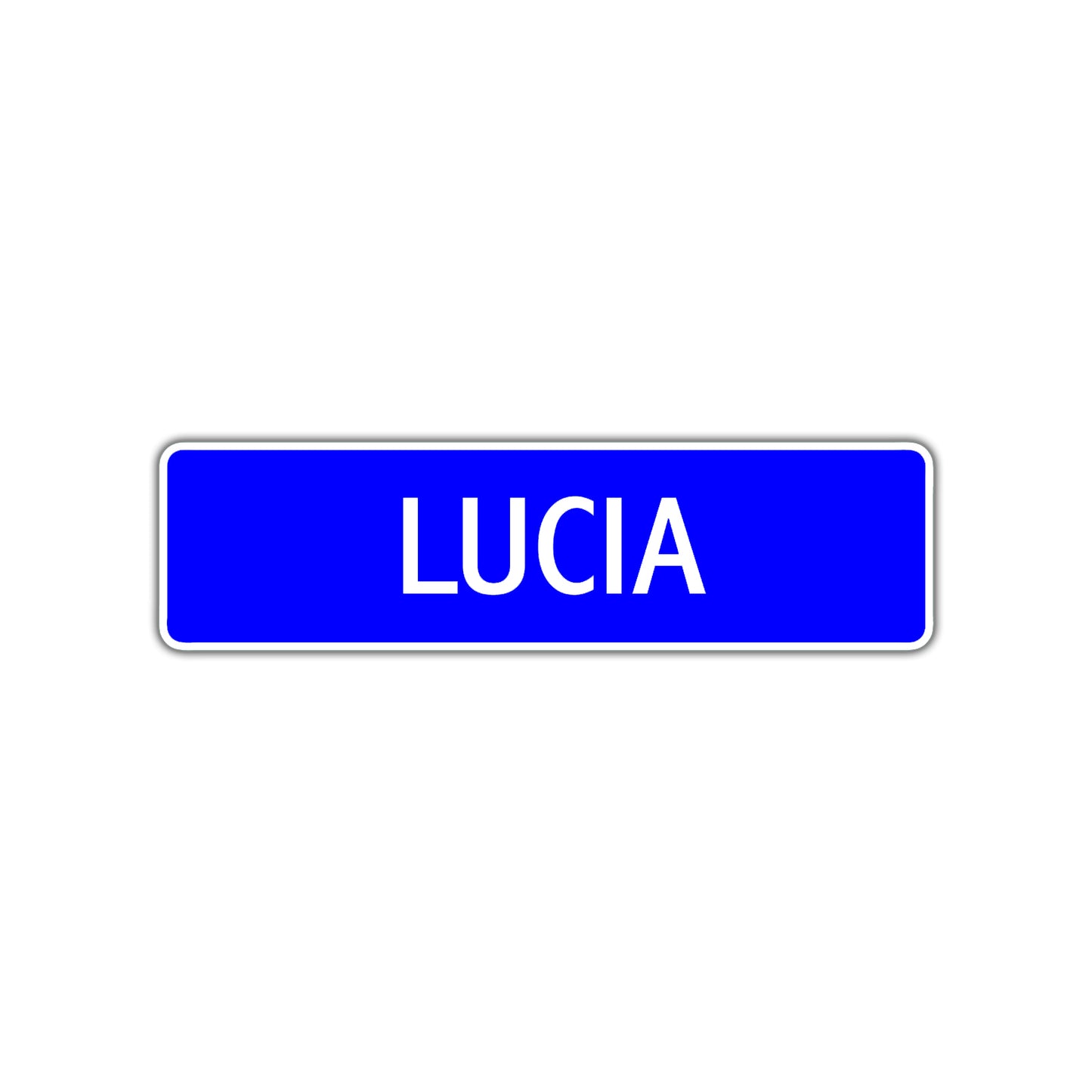 Lucia Street Sign Children Name Room Plate