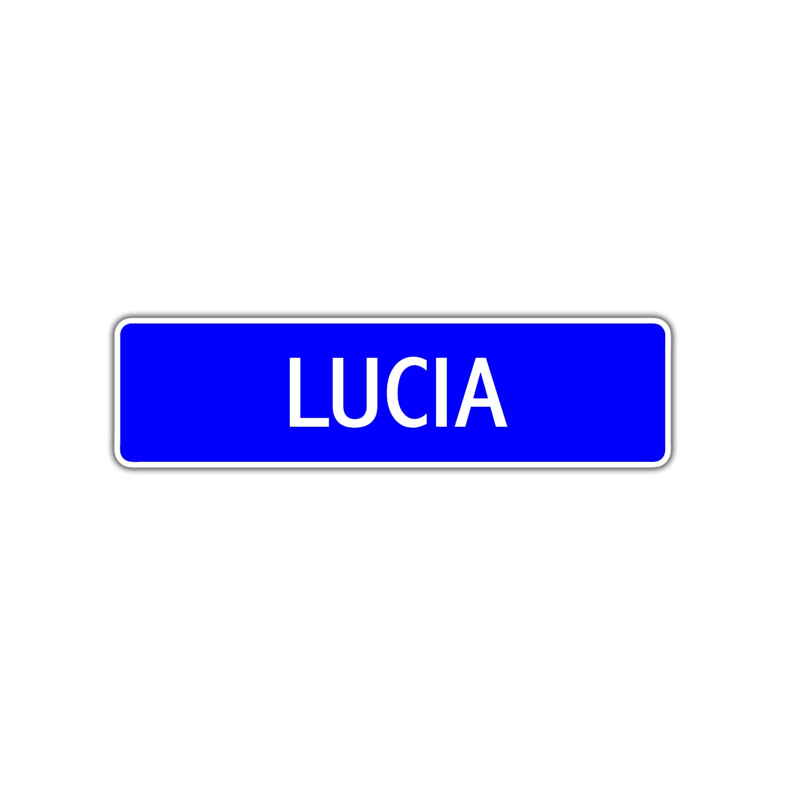 Lucia Street Sign Children Name Room Plate