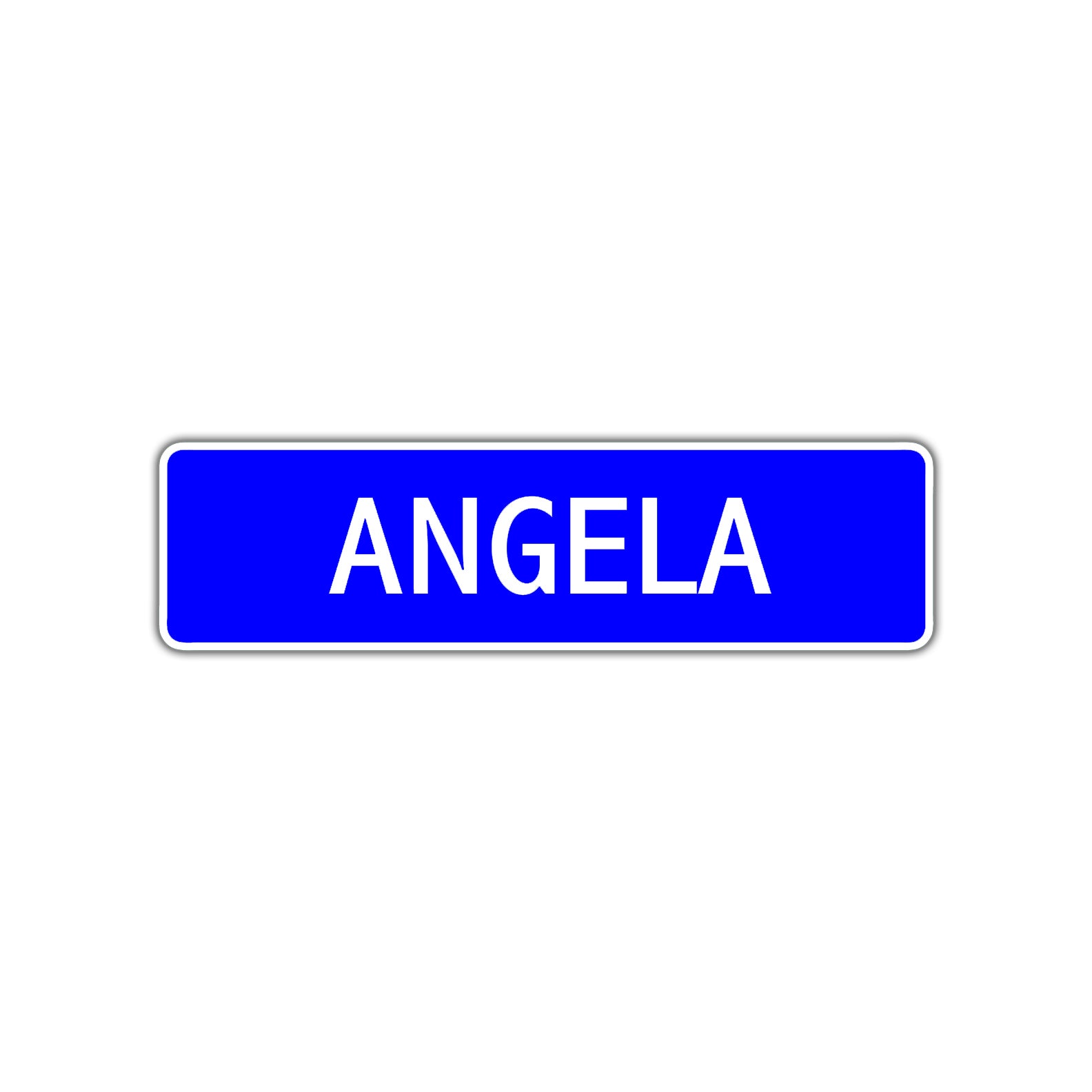 Angela Street Sign Children Name Room Plate