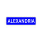 Alexandria Street Sign Children Name Room Plate
