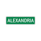 Alexandria Street Sign Children Name Room Plate