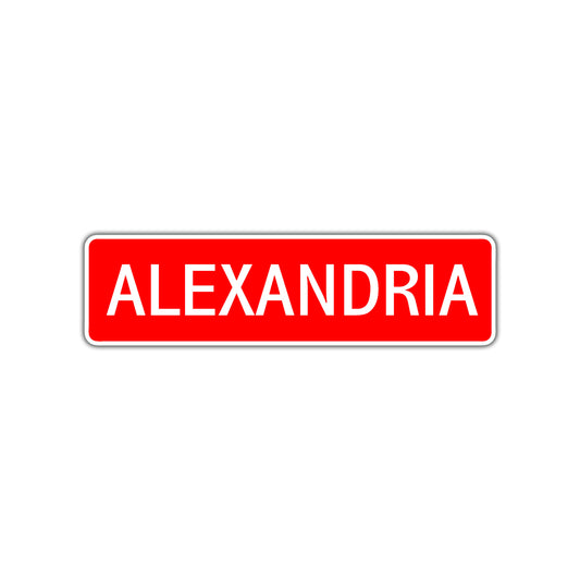 Alexandria Street Sign Children Name Room Plate