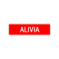 Alivia Street Sign Children Name Room Plate