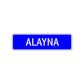 Alayna Street Sign Children Name Room Plate