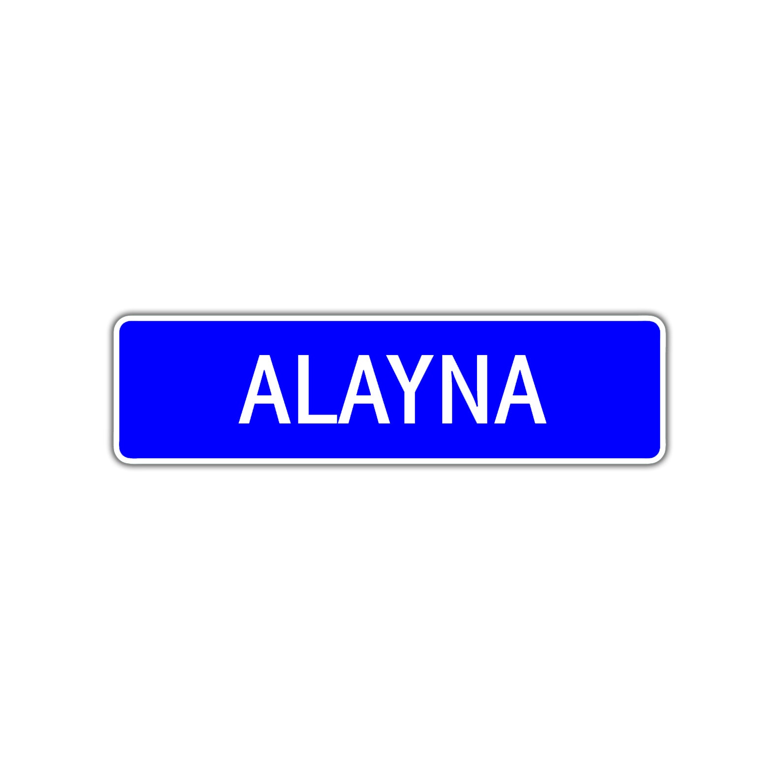 Alayna Street Sign Children Name Room Plate