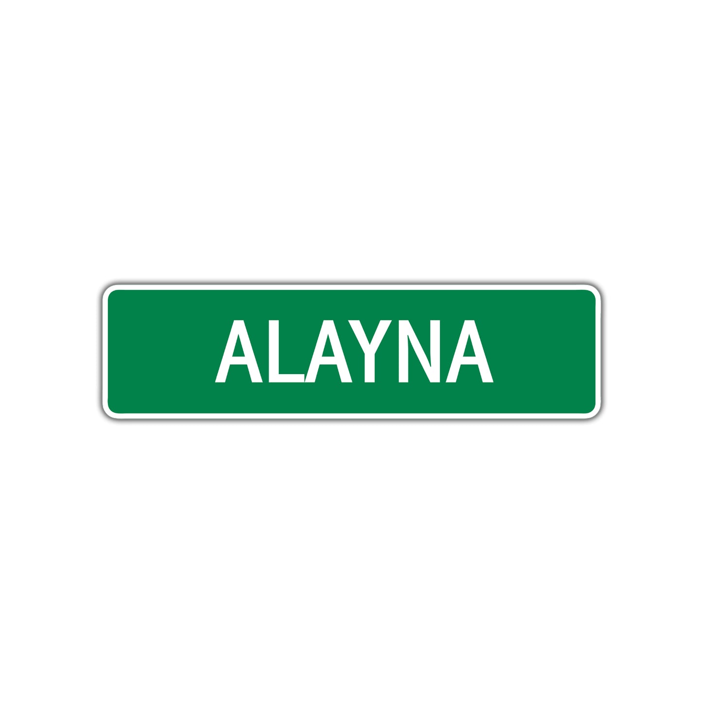 Alayna Street Sign Children Name Room Plate