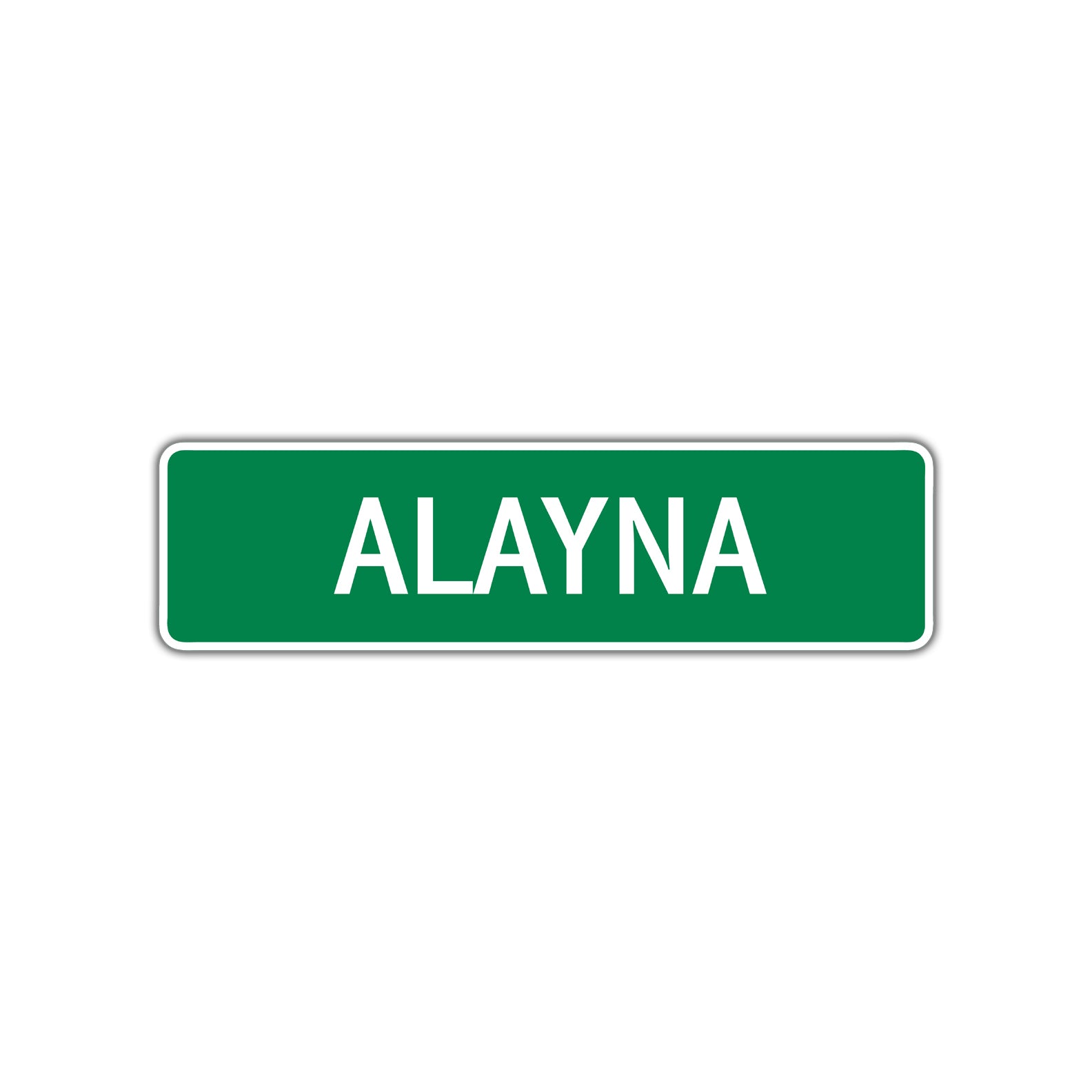Alayna Street Sign Children Name Room Plate