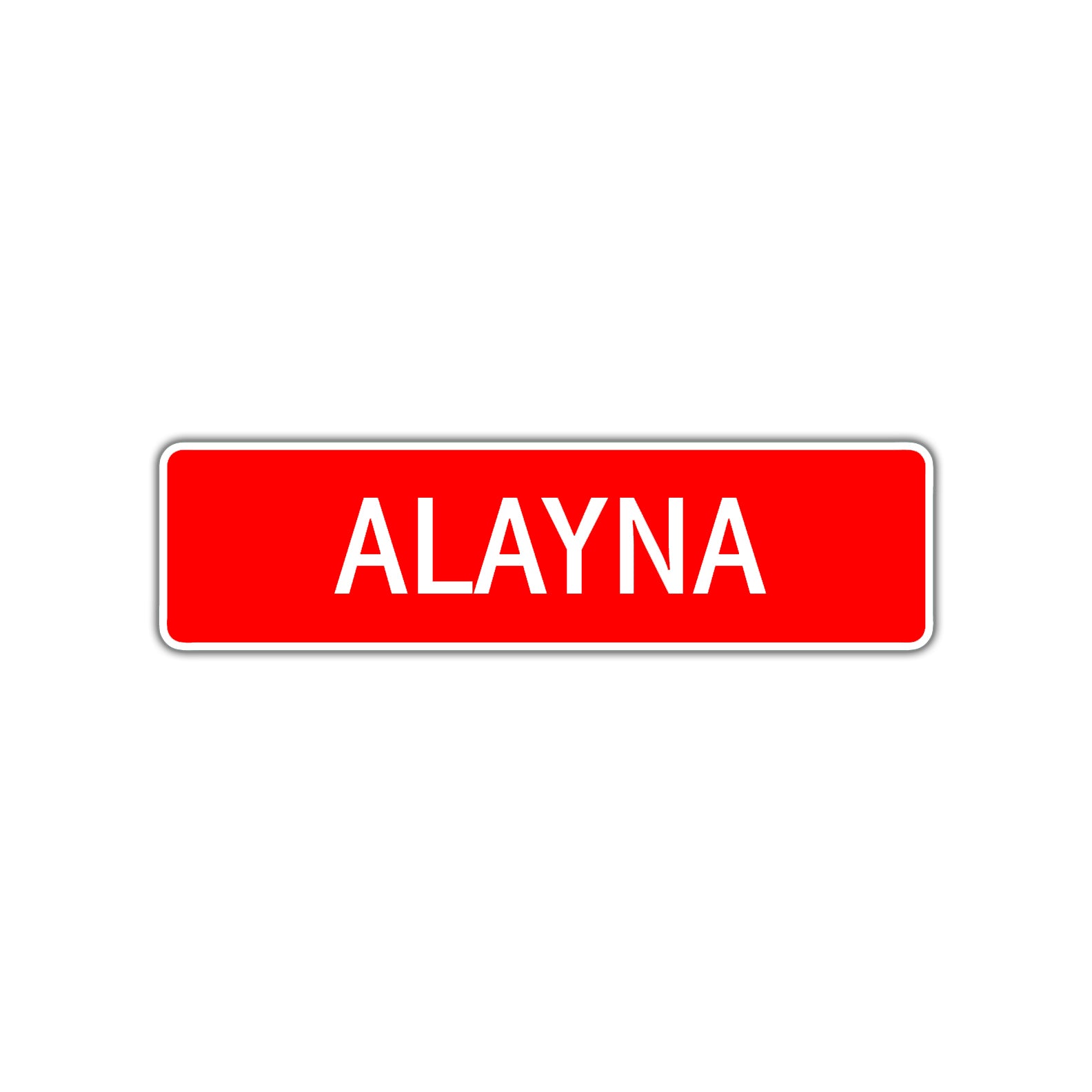 Alayna Street Sign Children Name Room Plate