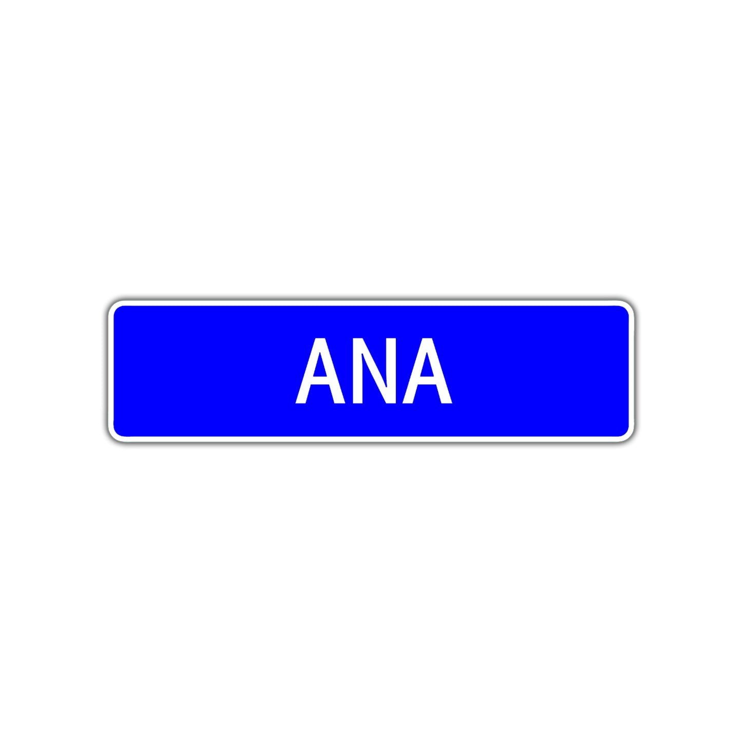 Ana Street Sign Children Name Room Plate