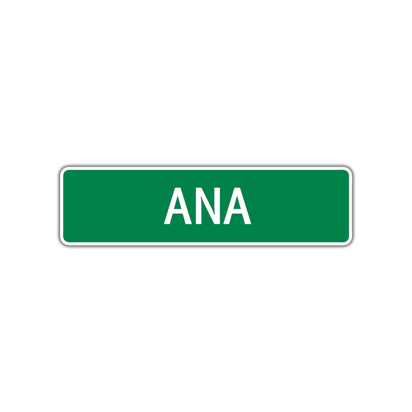 Ana Street Sign Children Name Room Plate