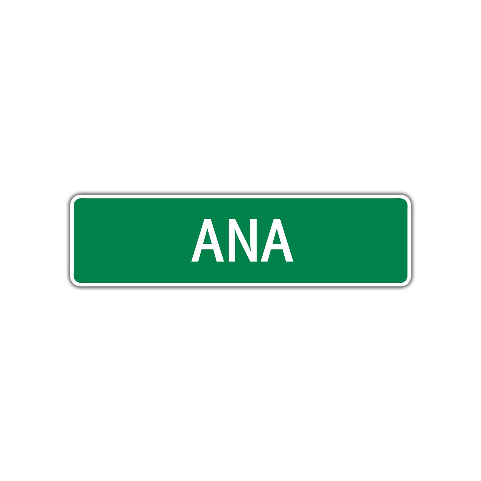 Ana Street Sign Children Name Room Plate