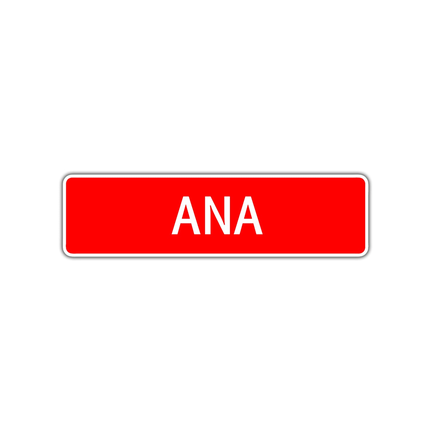 Ana Street Sign Children Name Room Plate