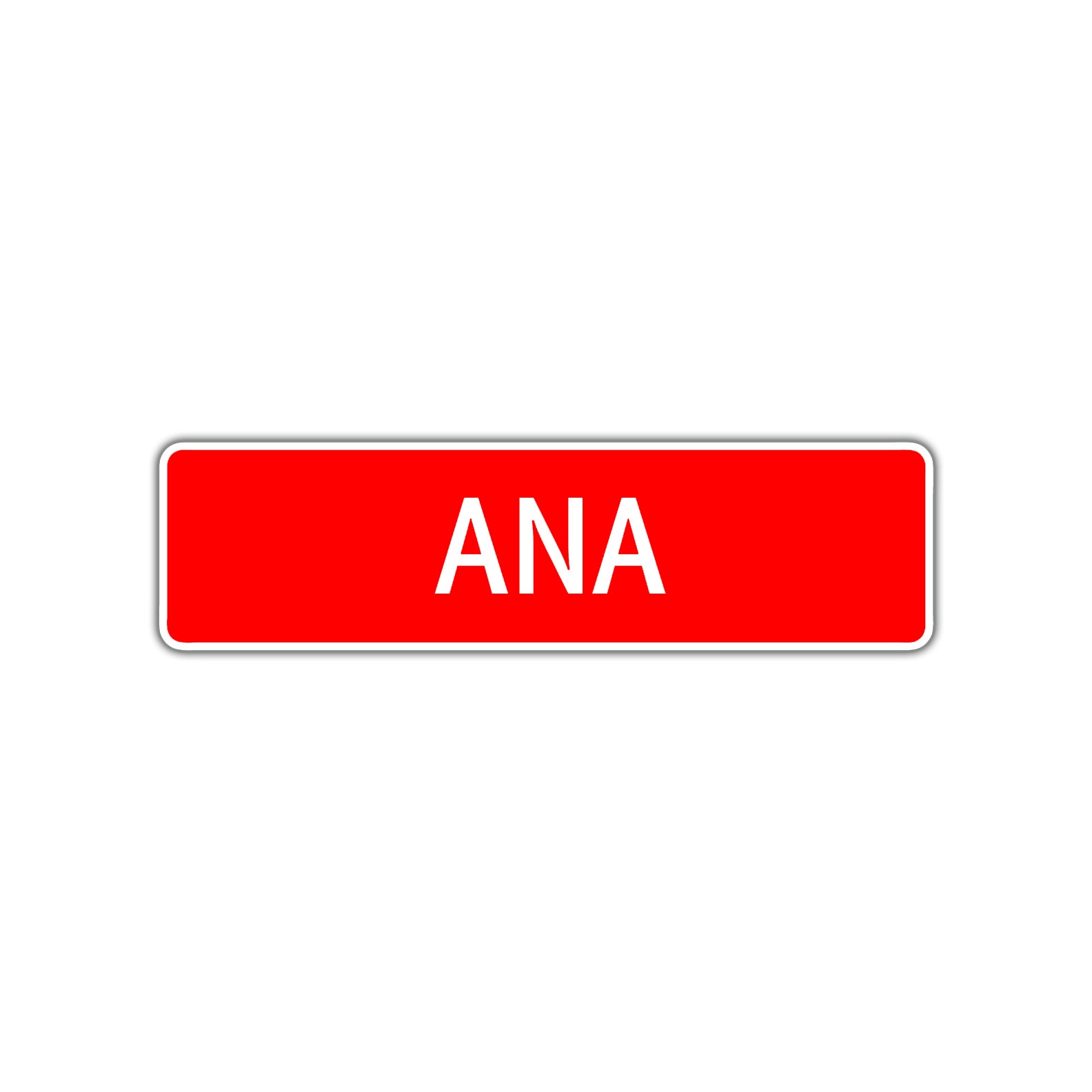 Ana Street Sign Children Name Room Plate