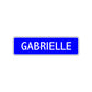 Gabrielle Street Sign Children Name Room Plate