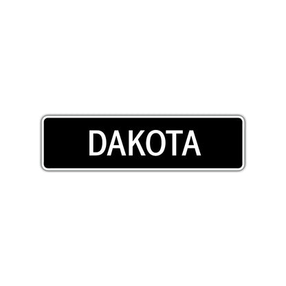 Dakota Street Sign Children Name Room Plate