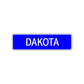 Dakota Street Sign Children Name Room Plate