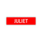 Juliet Street Sign Children Name Room Plate
