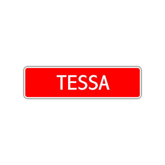 Tessa Street Sign Children Name Room Plate