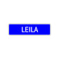 Leila Street Sign Children Name Room Plate