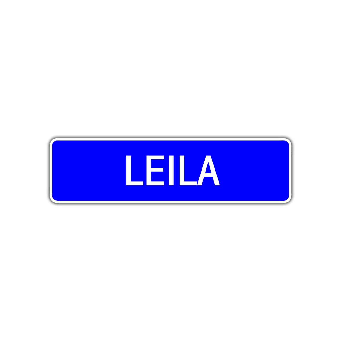 Leila Street Sign Children Name Room Plate