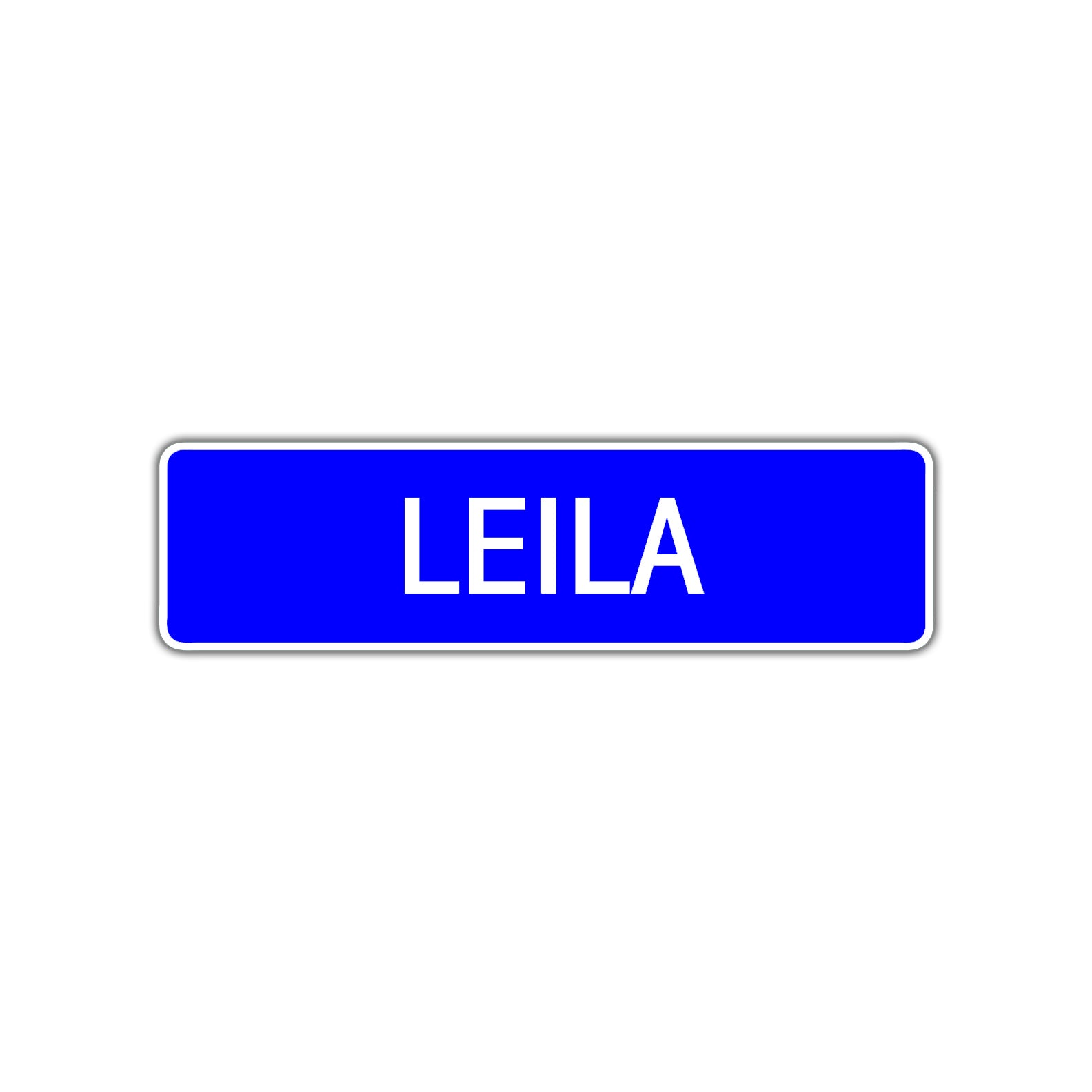 Leila Street Sign Children Name Room Plate