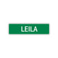 Leila Street Sign Children Name Room Plate